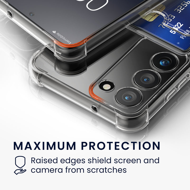 kwmobile Case with Card Slot Compatible with Samsung Galaxy S23 Soft Case Protective Cover