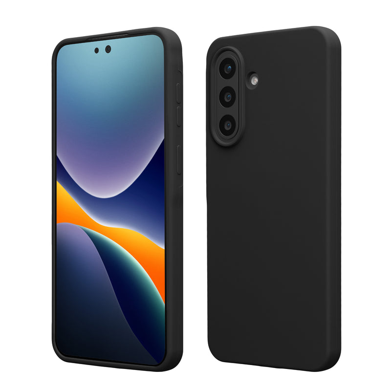 kwmobile Hülle kompatibel mit Samsung Galaxy A57 5G Hülle - Silikon Handy Case - Handyhülle weiche Oberfläche - kabelloses Laden - Schwarz Schwarz  