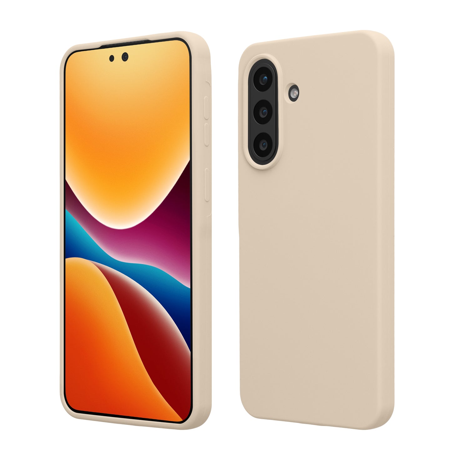 kwmobile Hülle kompatibel mit Samsung Galaxy A57 5G Hülle - Silikon Handy Case - Handyhülle weiche Oberfläche - kabelloses Laden - Creme matt Creme matt  