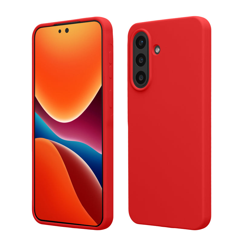 kwmobile Hülle kompatibel mit Samsung Galaxy A57 5G Hülle - Silikon Handy Case - Handyhülle weiche Oberfläche - kabelloses Laden - Klassisch Rot Klassisch Rot  