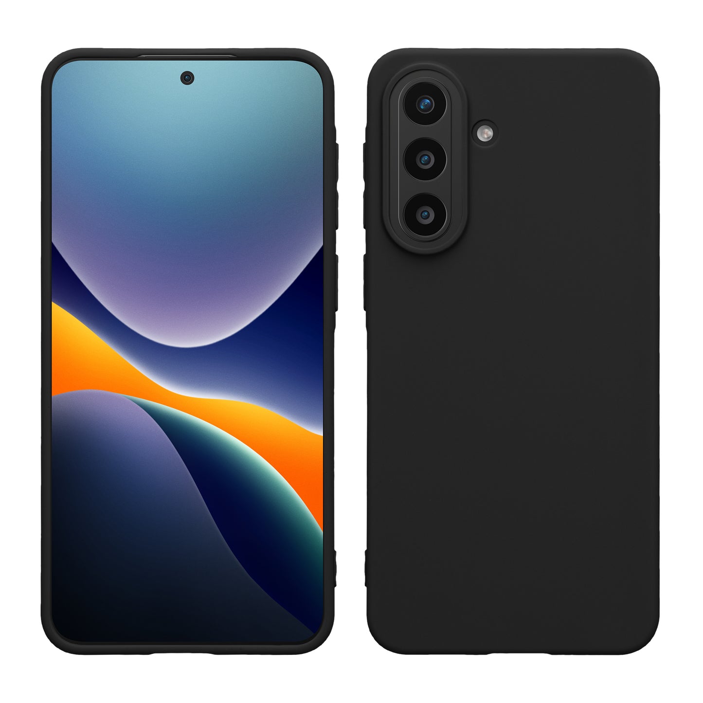 kwmobile Hülle kompatibel mit Samsung Galaxy A57 5G Hülle - weiches TPU Silikon Case - Cover geeignet für kabelloses Laden - Schwarz Schwarz  