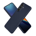kwmobile Case kompatibel mit Samsung Galaxy A57 5G Hülle - Schutzhülle aus Silikon metallisch schimmernd - Handyhülle Metallic Blau Metallic Blau  