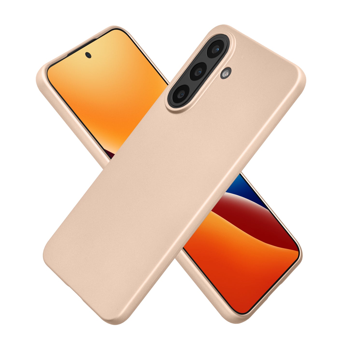 kwmobile Case kompatibel mit Samsung Galaxy A57 5G Hülle - Schutzhülle aus Silikon metallisch schimmernd - Handyhülle Metallic Gold Metallic Gold  