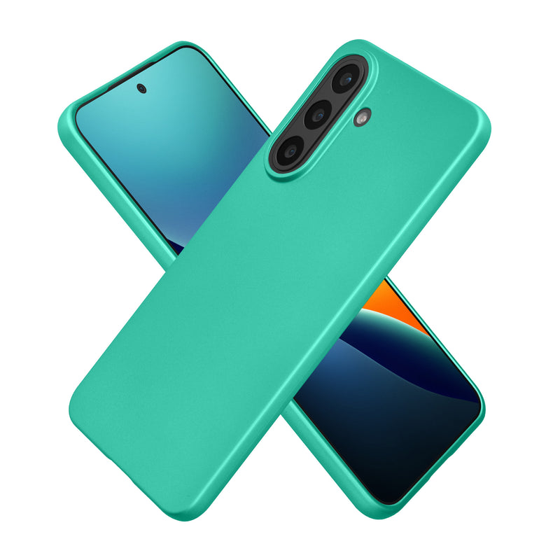 kwmobile Case kompatibel mit Samsung Galaxy A57 5G Hülle - Schutzhülle aus Silikon metallisch schimmernd - Handyhülle Metallic Dunkelgrün Metallic Dunkelgrün  