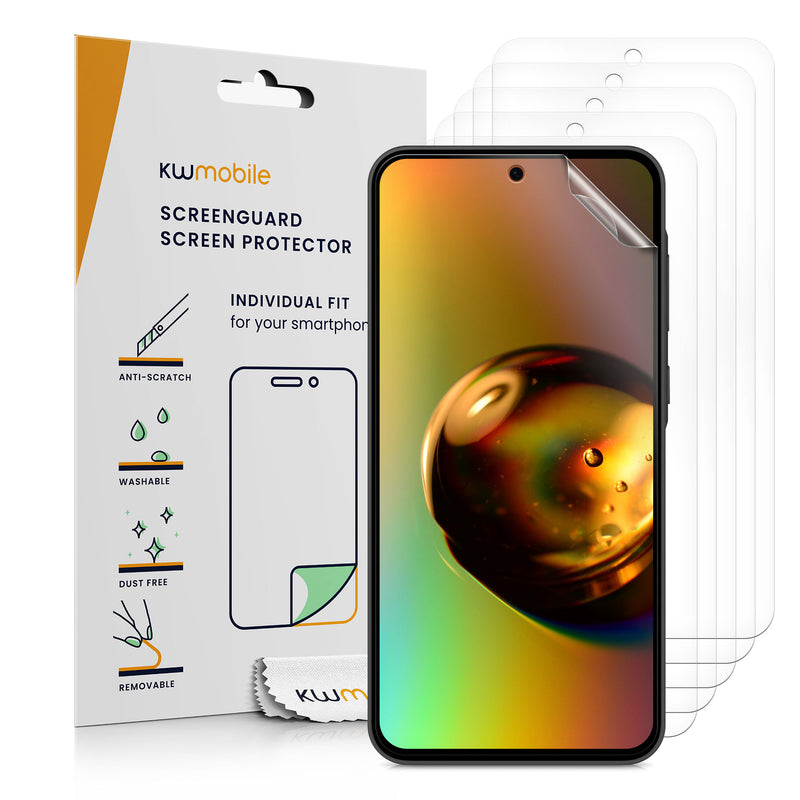 kwmobile 6x Displayschutzfolie kompatibel mit Samsung Galaxy A57 5G Folie - klare Schutzfolien Set in transparent Transparent  