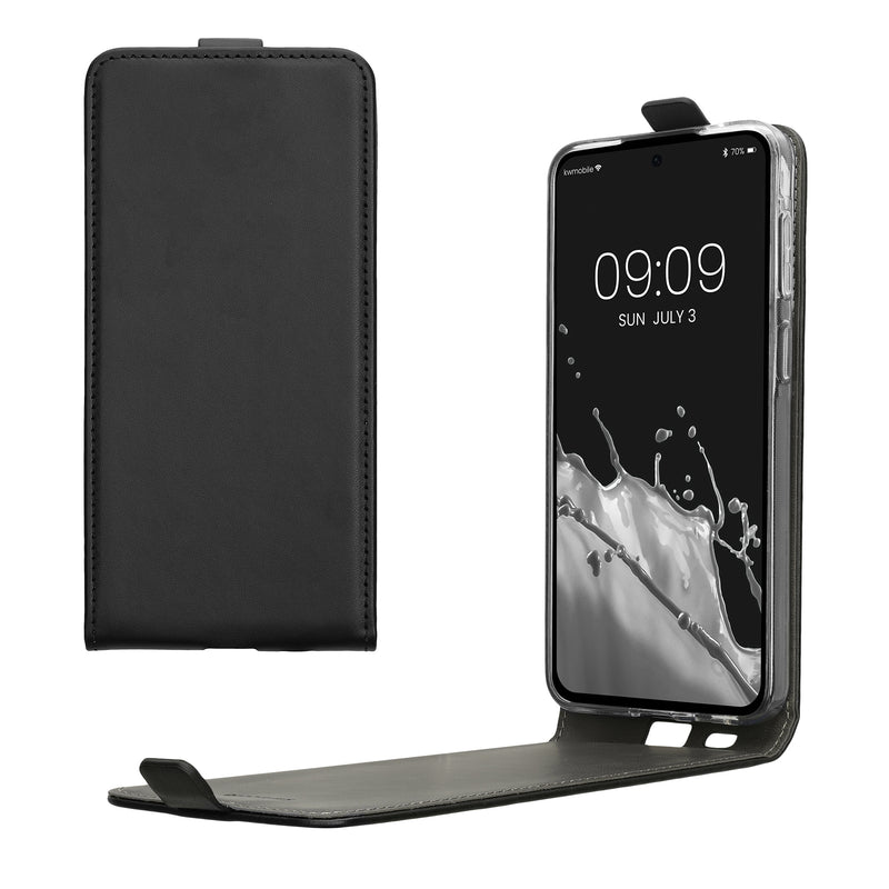 kwmobile Schutzhülle kompatibel mit Samsung Galaxy A57 5G - Hülle Handy - Flip Case Handyhülle Schwarz Schwarz  