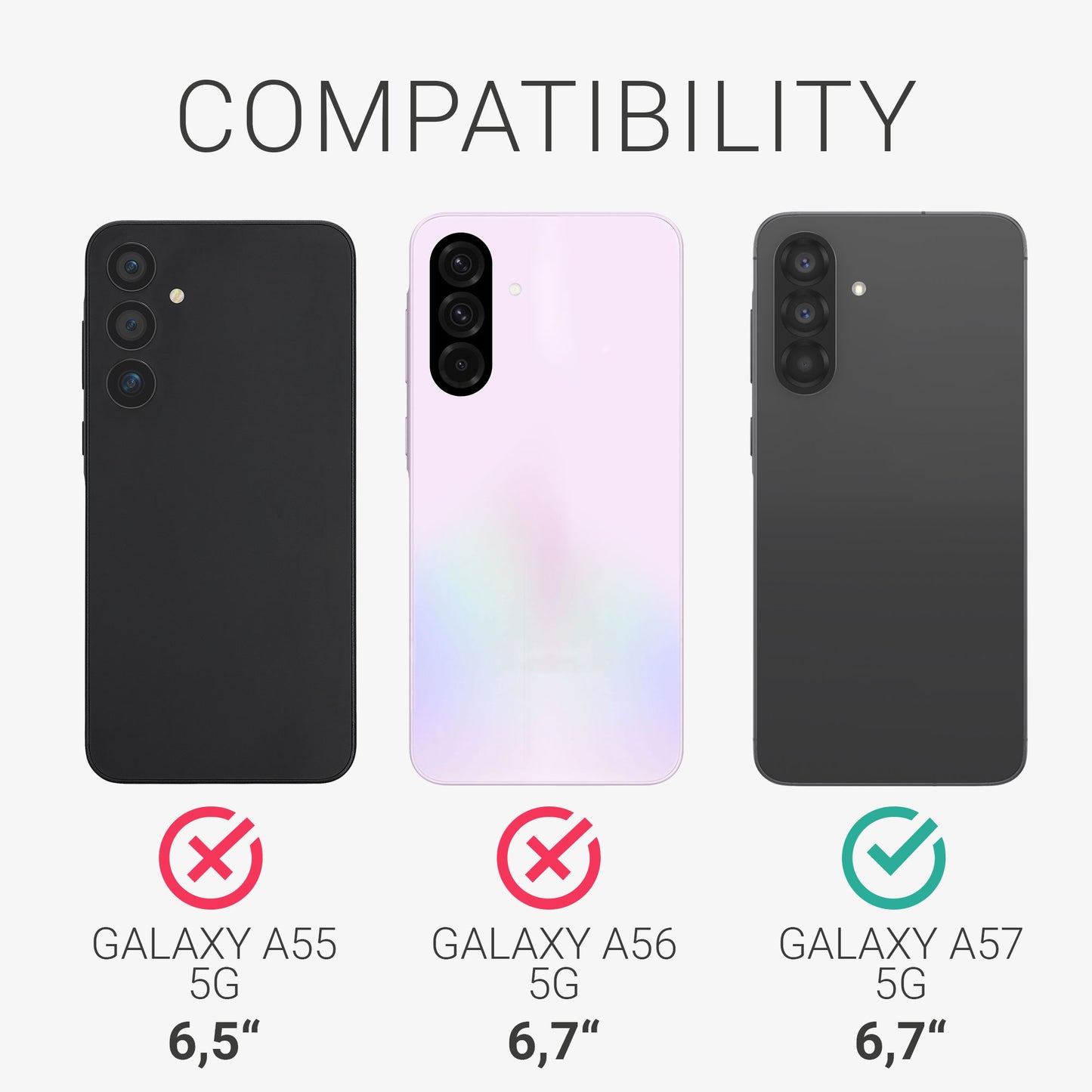 3x Matte Screen Protector compatible with Samsung Galaxy A57 5G