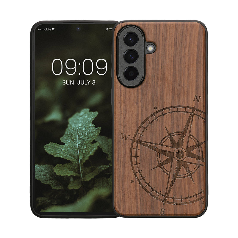 kwmobile Case Compatible with Samsung Galaxy A57 5G Phone Cover TPU Phone Case Compass Vintage