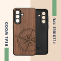 kwmobile Case Compatible with Samsung Galaxy A57 5G Phone Cover TPU Phone Case Compass Vintage