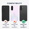 kwmobile Faux Leather Phone Case Compatible with Samsung Galaxy A57 5G Case - PU Leather Wallet Protective Cover with Screen Protector and RFID Protection