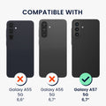 kwmobile Case Compatible with Samsung Galaxy A57 5G - Phone Cover with 2x Glass Screen Protector