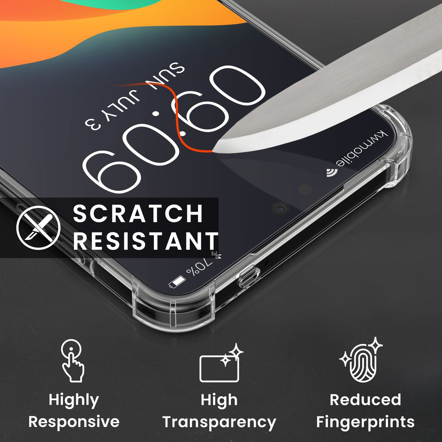 kwmobile Case Compatible with Samsung Galaxy A57 5G - Phone Cover with 2x Glass Screen Protector