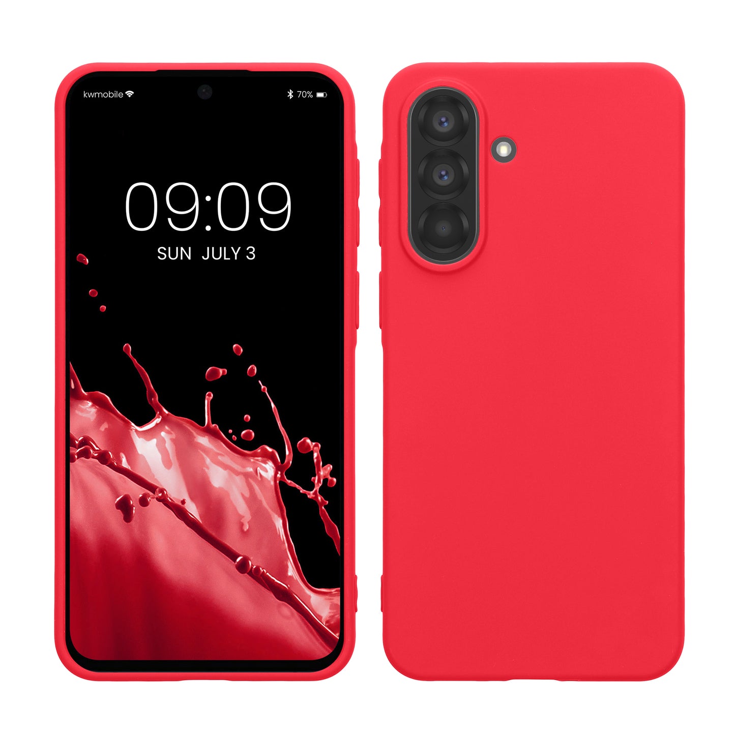 kwmobile Hülle kompatibel mit Samsung Galaxy A37 5G Hülle - weiches TPU Silikon Case - Cover geeignet für kabelloses Laden - Neon Pink Neon Pink  