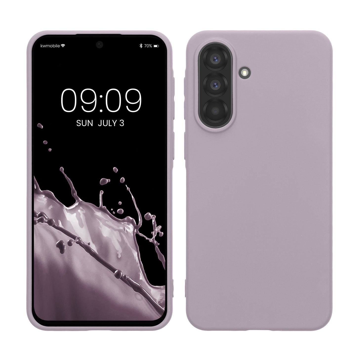 kwmobile Hülle kompatibel mit Samsung Galaxy A37 5G Hülle - weiches TPU Silikon Case - Cover geeignet für kabelloses Laden - Lavendel Lavendel  