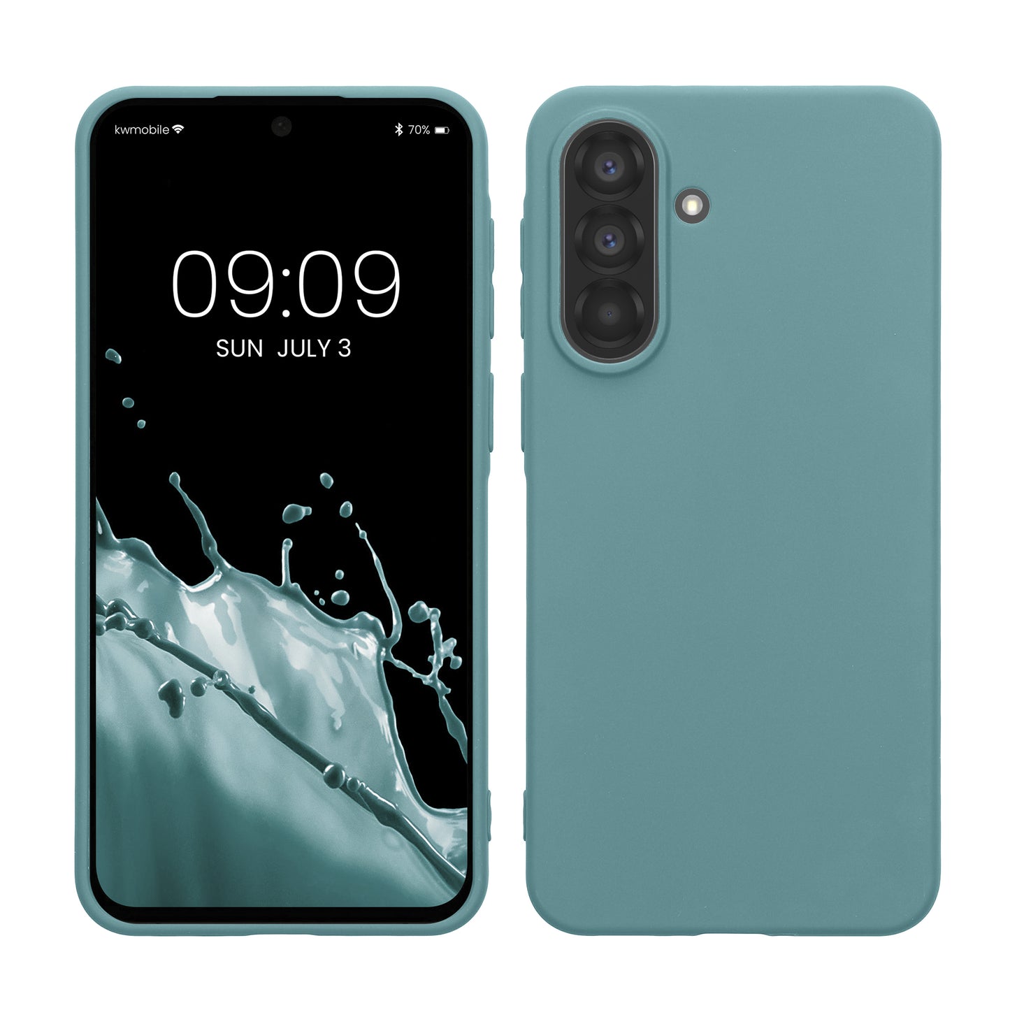 kwmobile Hülle kompatibel mit Samsung Galaxy A37 5G Hülle - weiches TPU Silikon Case - Cover geeignet für kabelloses Laden - Arctic Night Arctic Night  