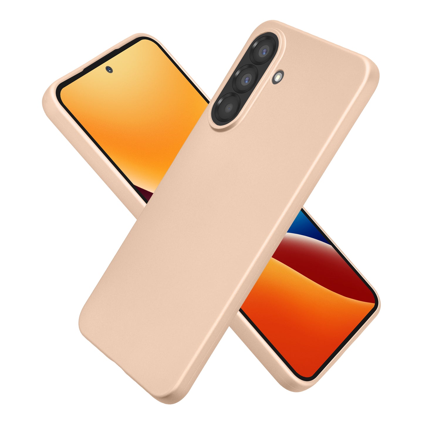kwmobile Case kompatibel mit Samsung Galaxy A37 5G Hülle - Schutzhülle aus Silikon metallisch schimmernd - Handyhülle Metallic Gold Metallic Gold  