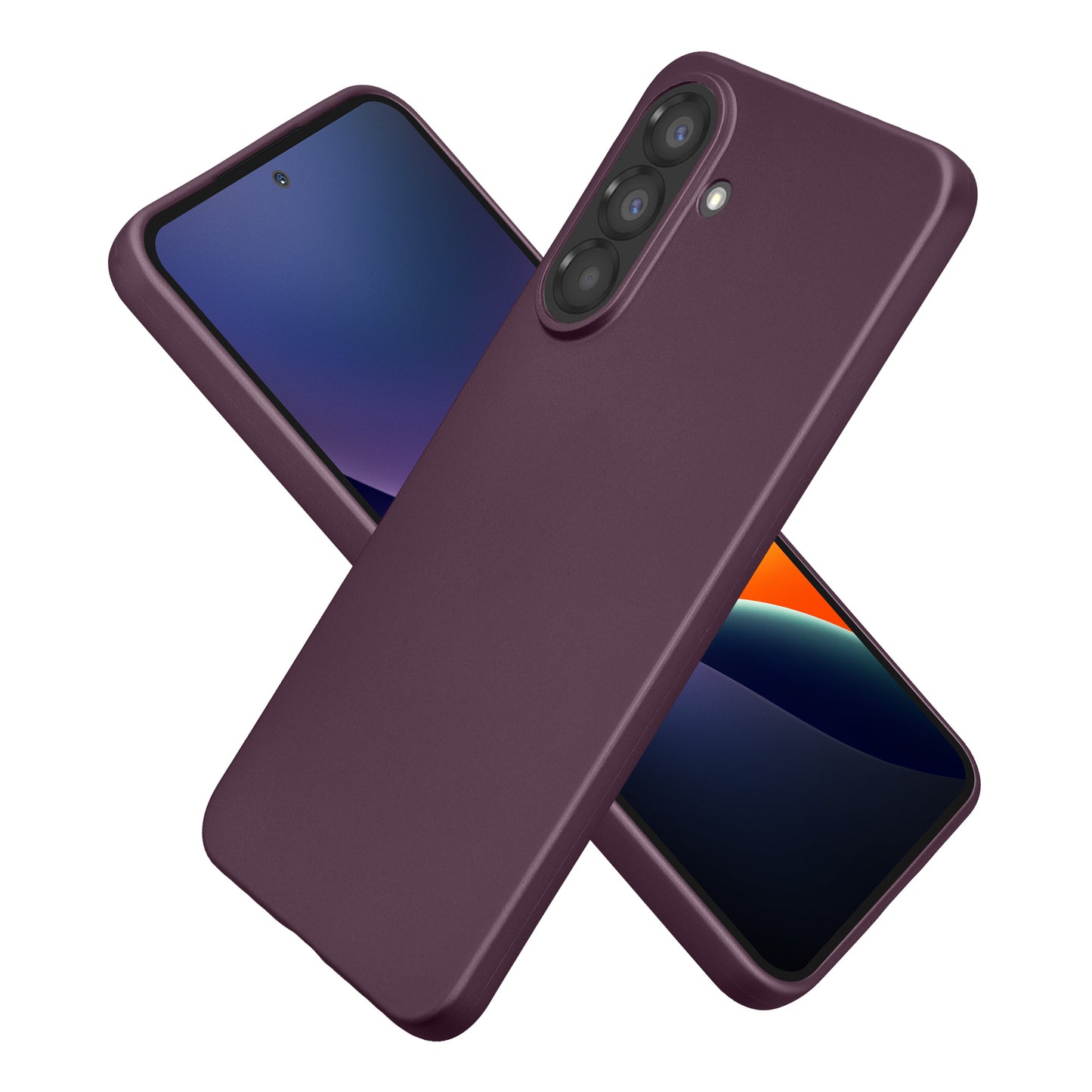 kwmobile Case kompatibel mit Samsung Galaxy A37 5G Hülle - Schutzhülle aus Silikon metallisch schimmernd - Handyhülle Metallic Brombeere Metallic Brombeere  