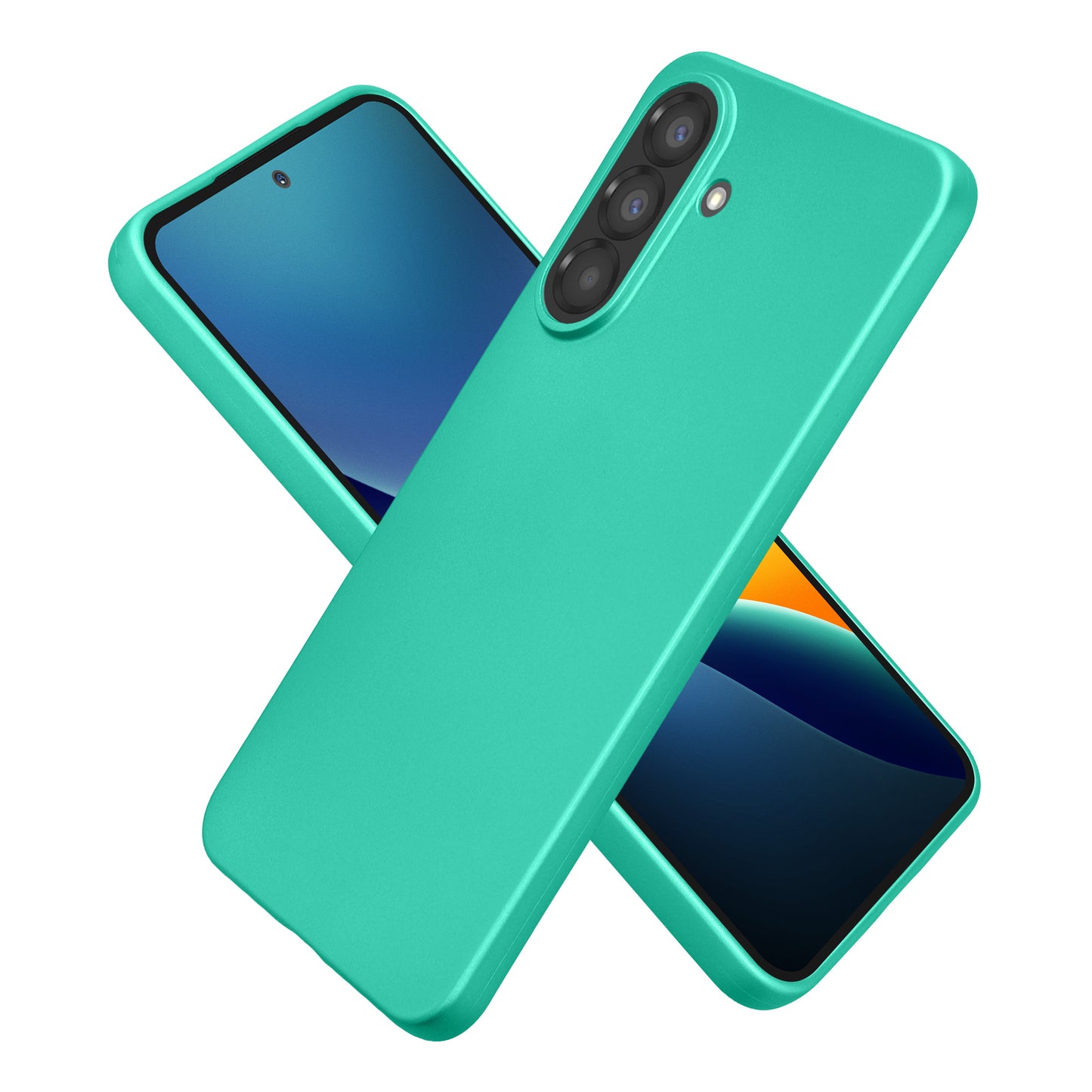kwmobile Case kompatibel mit Samsung Galaxy A37 5G Hülle - Schutzhülle aus Silikon metallisch schimmernd - Handyhülle Metallic Dunkelgrün Metallic Dunkelgrün  