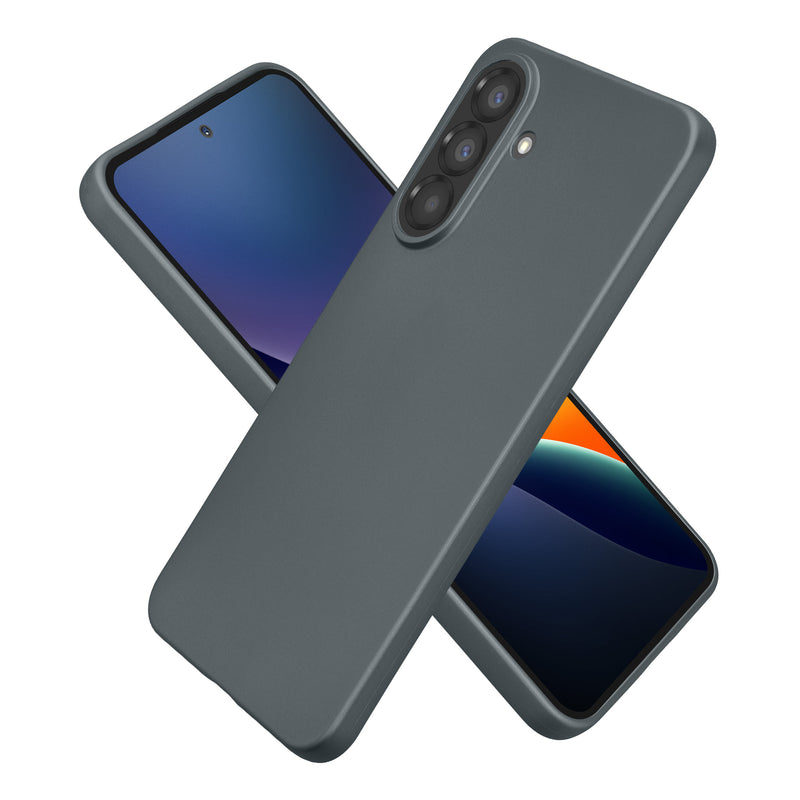 kwmobile Case kompatibel mit Samsung Galaxy A37 5G Hülle - Schutzhülle aus Silikon metallisch schimmernd - Handyhülle Metallic Grau Metallic Grau  