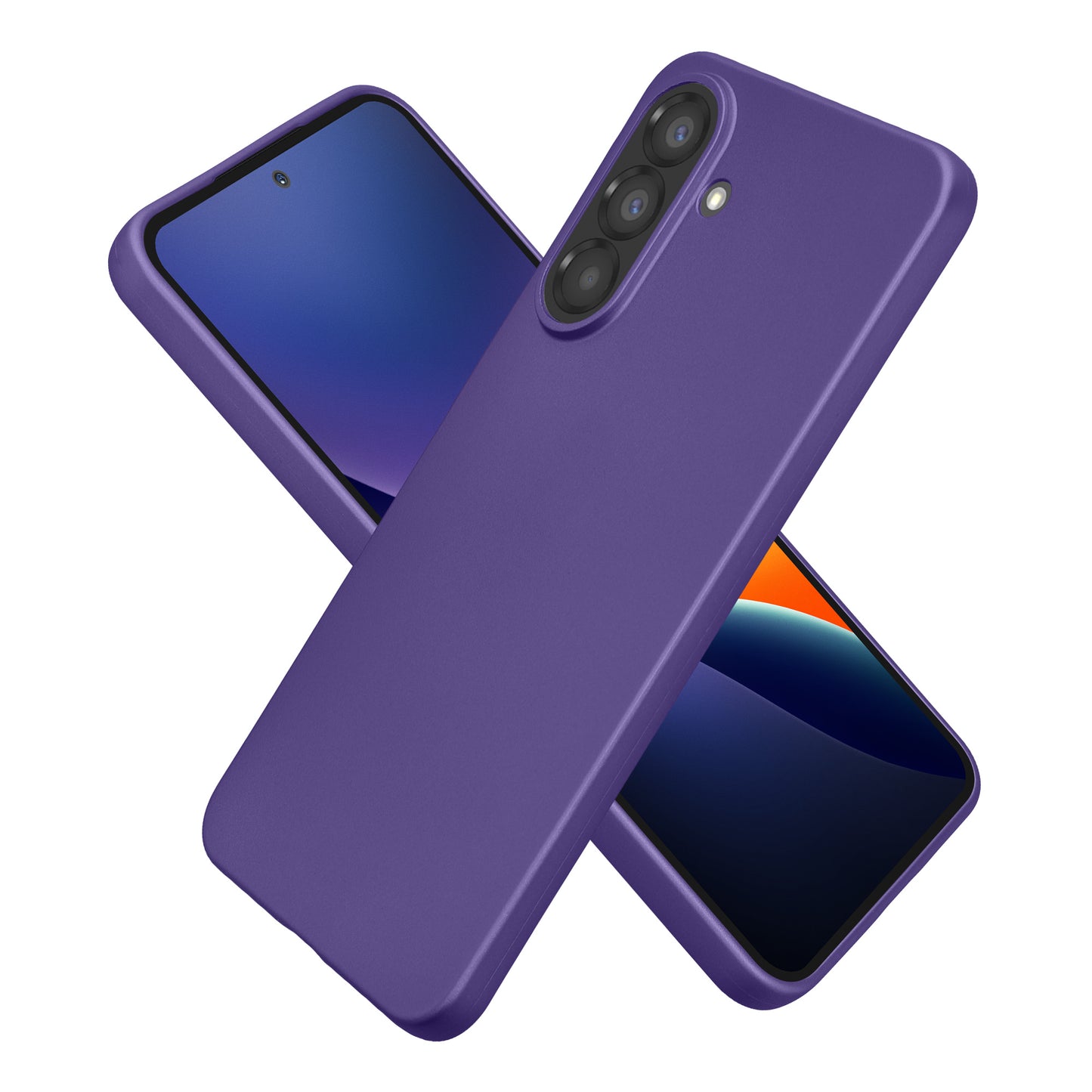 kwmobile Case kompatibel mit Samsung Galaxy A37 5G Hülle - Schutzhülle aus Silikon metallisch schimmernd - Handyhülle Metallic Blauviolett Metallic Blauviolett  