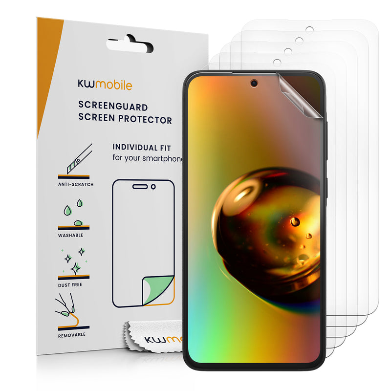 kwmobile 6x Displayschutzfolie kompatibel mit Samsung Galaxy A37 5G Folie - klare Schutzfolien Set in transparent Transparent  
