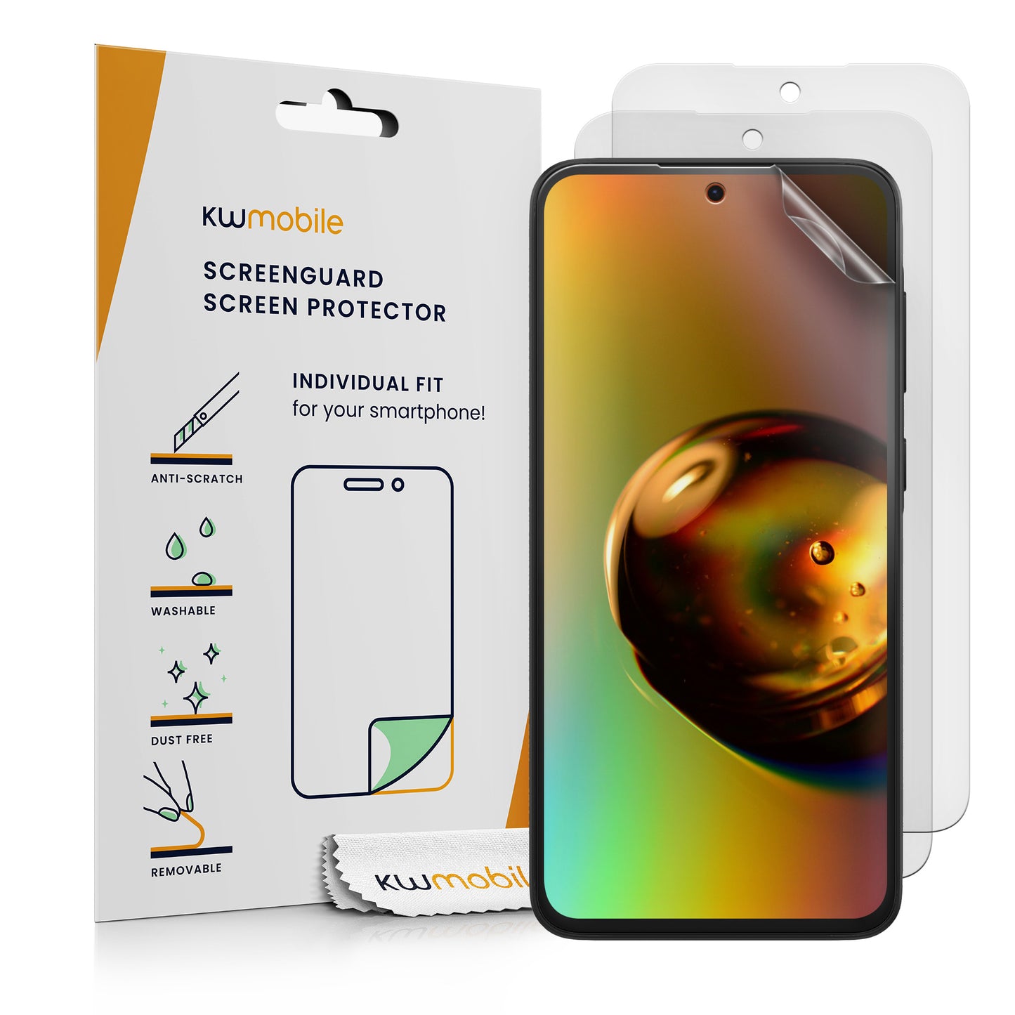 kwmobile 3x Folie matt kompatibel mit Samsung Galaxy A37 5G - Displayschutzfolie Schutzfolie - Displayschutz Displayfolie entspiegelt Matt Transparent  