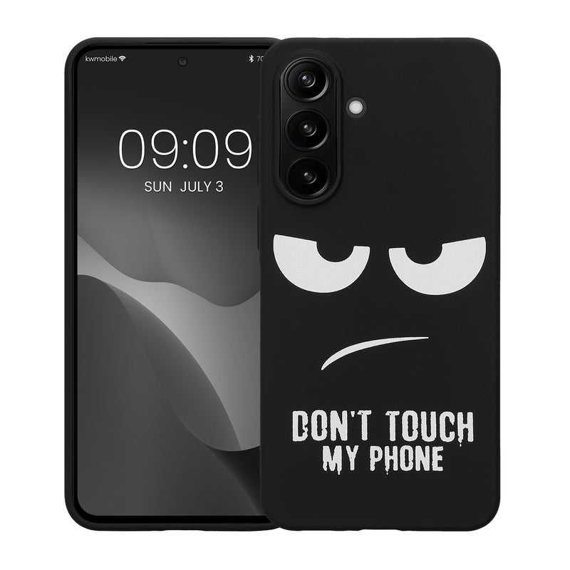 kwmobile Cover compatible with Samsung Galaxy A37 5G - Silicone Phone Case - Don't touch my Phone