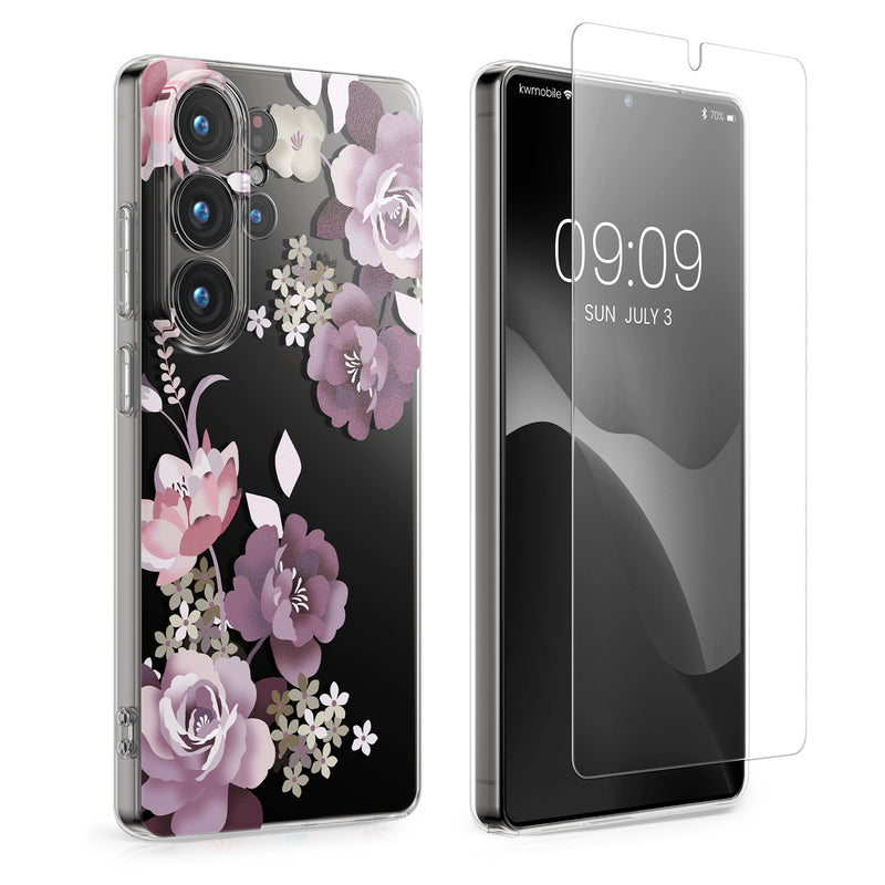 kwmobile Case Compatible with Samsung Galaxy S26 Ultra Phone Cover with Glass Screen Protector