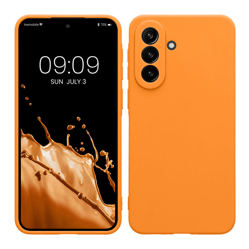 kwmobile Handyhülle kompatibel mit Samsung Galaxy A37 5G Hülle - Handy Case aus weichem Silikon in Fruity Orange Fruity Orange  