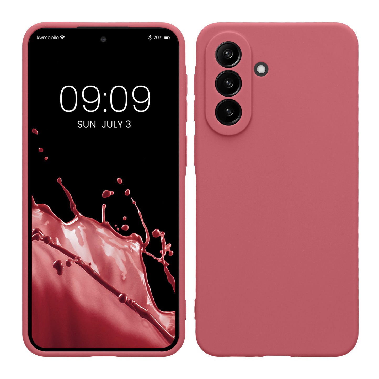 kwmobile Handyhülle kompatibel mit Samsung Galaxy A37 5G Hülle - Handy Case aus weichem Silikon in Dark Rose Dark Rose  