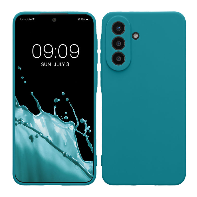 kwmobile Handyhülle kompatibel mit Samsung Galaxy A57 5G Hülle - Handy Case aus weichem Silikon in Petrol matt Petrol matt  