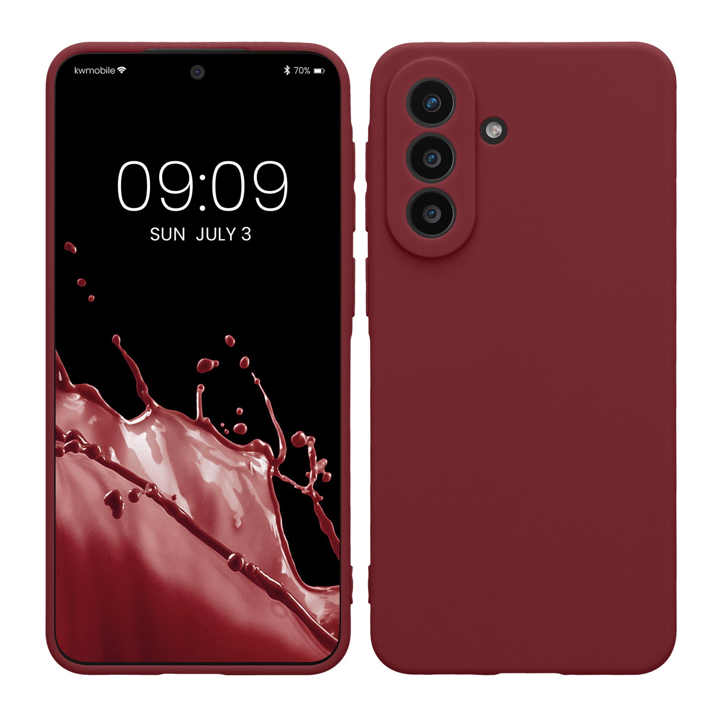 kwmobile Handyhülle kompatibel mit Samsung Galaxy A57 5G Hülle - Handy Case aus weichem Silikon in Bordeaux Violett Bordeaux Violett  