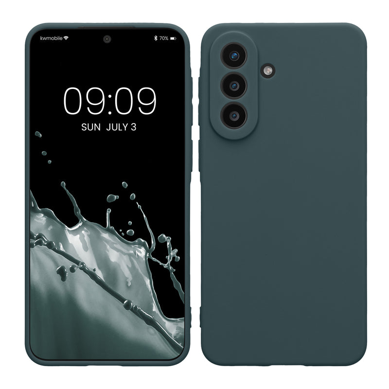 kwmobile Handyhülle kompatibel mit Samsung Galaxy A57 5G Hülle - Handy Case aus weichem Silikon in Dunkler Schiefer Dunkler Schiefer  