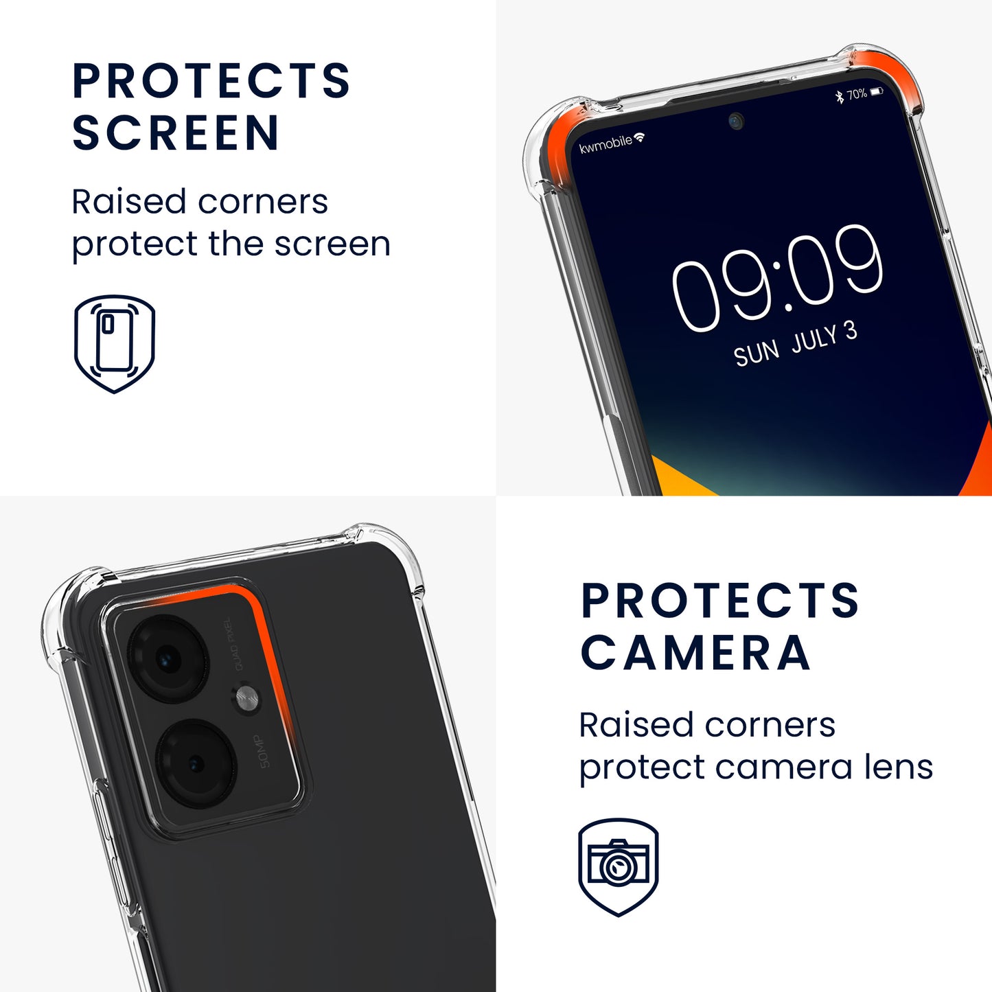 kwmobile Necklace Case compatible with Motorola Moto G14 Cover