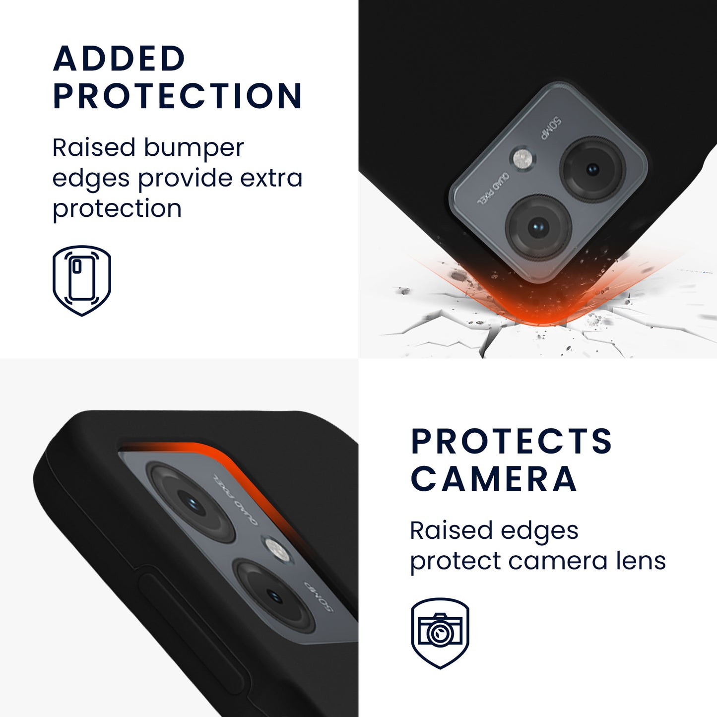 kwmobile Phone Case for Motorola Moto G14 - Silicone Case - Wireless Charging - Protective Cover