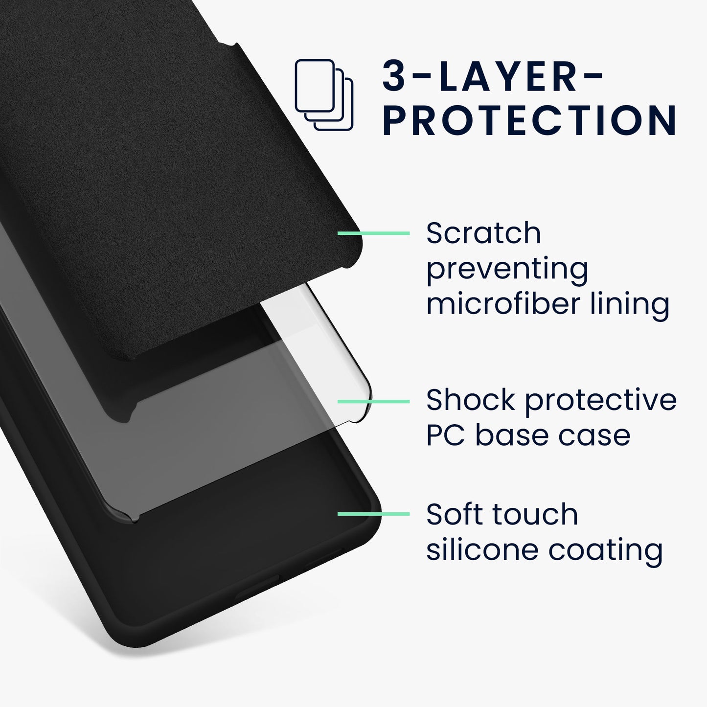 kwmobile Phone Case for Motorola Moto G14 - Silicone Case - Wireless Charging - Protective Cover