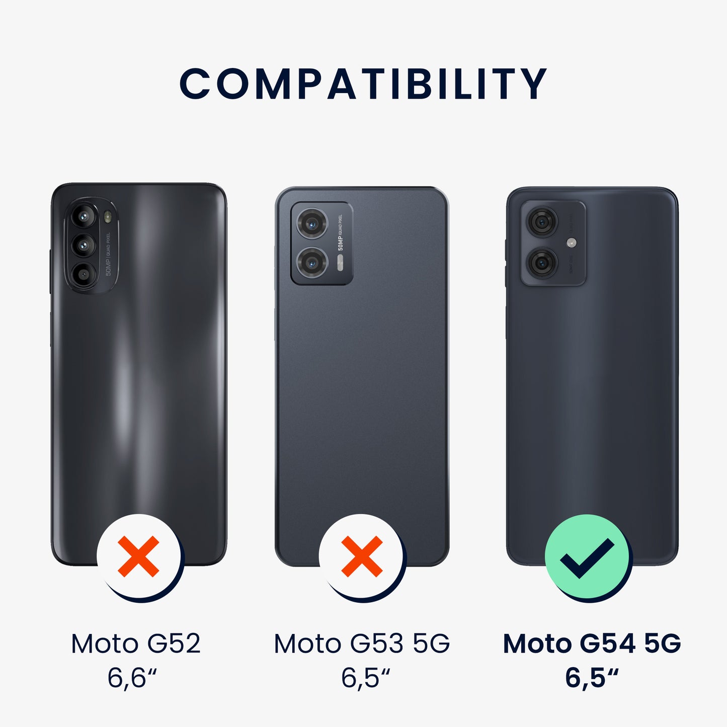 kwmobile Phone Case for Motorola Moto G54 5G Case - Silicone - Wireless Charging - Protective Cover