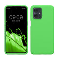 kwmobile Hülle kompatibel mit Motorola Moto G54 5G Hülle - Silikon Handy Case - Handyhülle weiche Oberfläche - kabelloses Laden - Limettengrün Limettengrün  