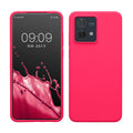 kwmobile Hülle kompatibel mit Motorola Moto G84 5G Hülle - Silikon Handy Case - Handyhülle weiche Oberfläche - kabelloses Laden - Neon Pink Neon Pink  