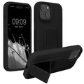 kwmobile Phone Case for Apple iPhone 15 Case with Finger Holder and Stand Protective Cover