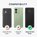 kwmobile Necklace Case compatible with Motorola Edge 40 Neo - Cover with Lanyard - Silicone Protective Case