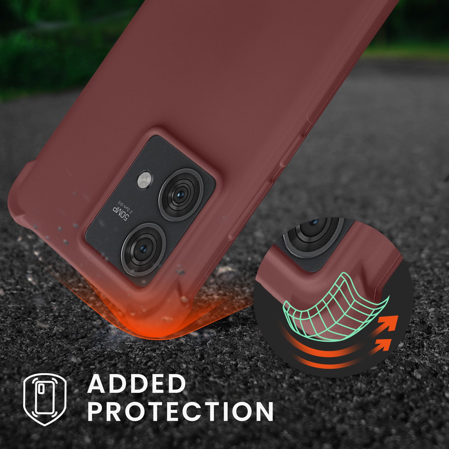 kwmobile Necklace Case compatible with Motorola Edge 40 Neo - Cover with Lanyard - Silicone Protective Case