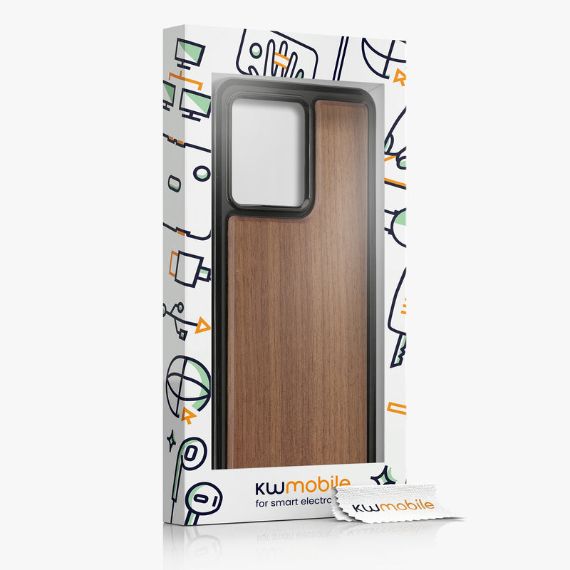 Wooden case with TPU bumper for Motorola Edge 40 Neo