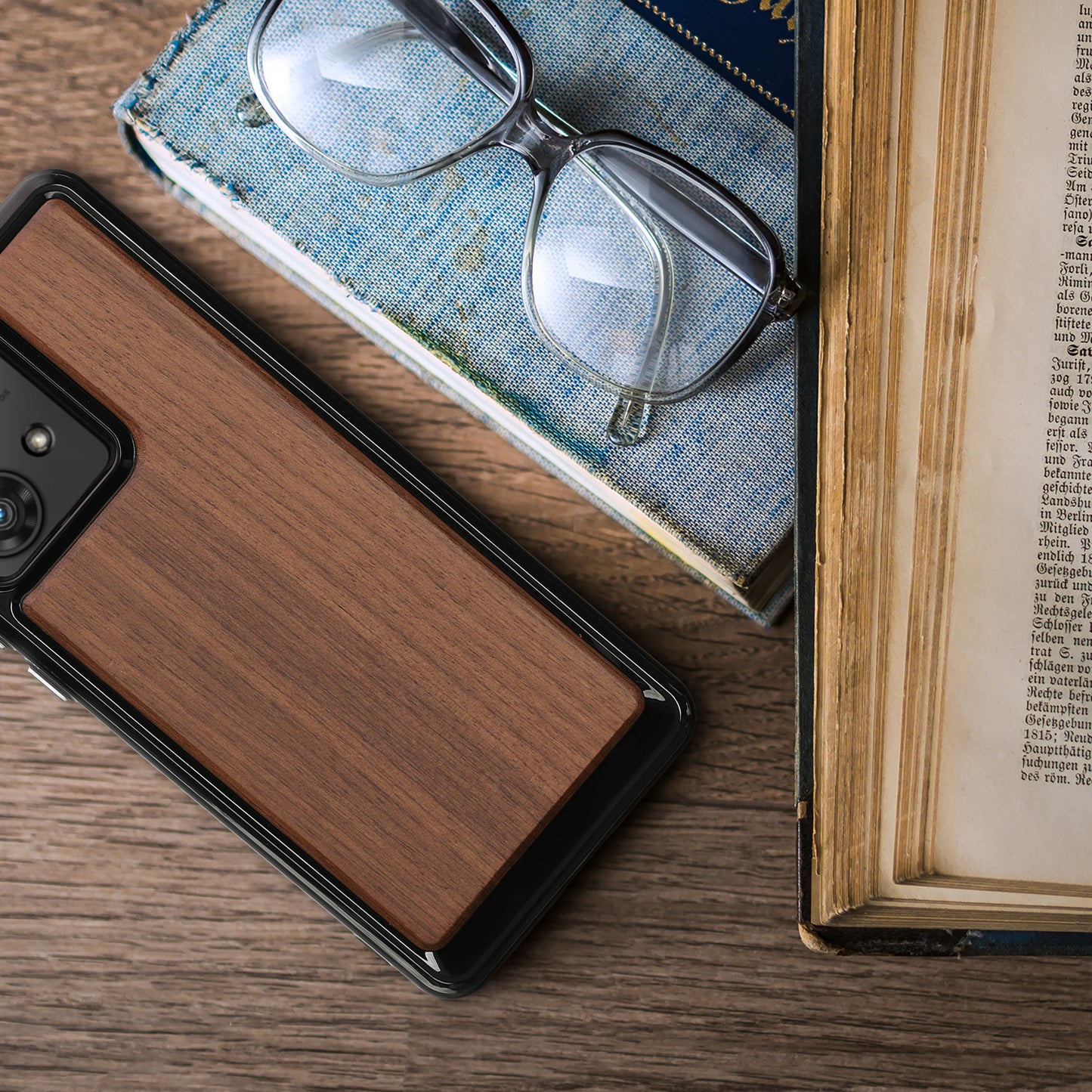 Wooden case with TPU bumper for Motorola Edge 40 Neo