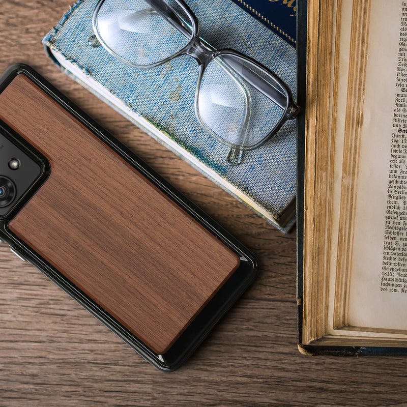 Wooden case with TPU bumper for Motorola Edge 40 Neo