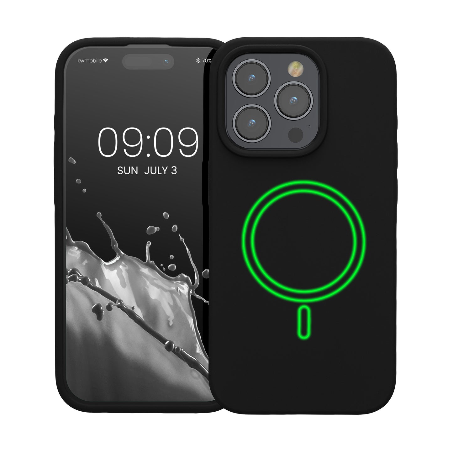 kwmobile Case Compatible with Apple iPhone 15 Pro Case Magnetic Silicone Case Compatible with MagSafe Cover Rubberized