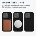 kwmobile Case Compatible with Apple iPhone 15 Pro Case Magnetic Silicone Case Compatible with MagSafe Cover Rubberized