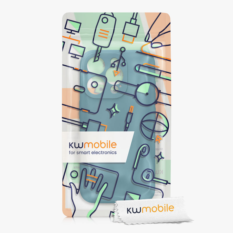 kwmobile Case Compatible with Apple iPhone 15 Pro - Silicone Rubberized Case - Phone Case - Mobile Phone Cover