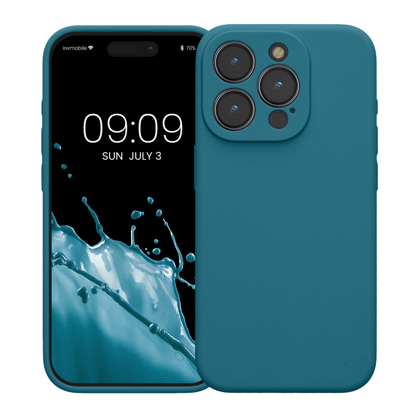 kwmobile Case Compatible with Apple iPhone 15 Pro - Silicone Rubberized Case - Phone Case - Mobile Phone Cover