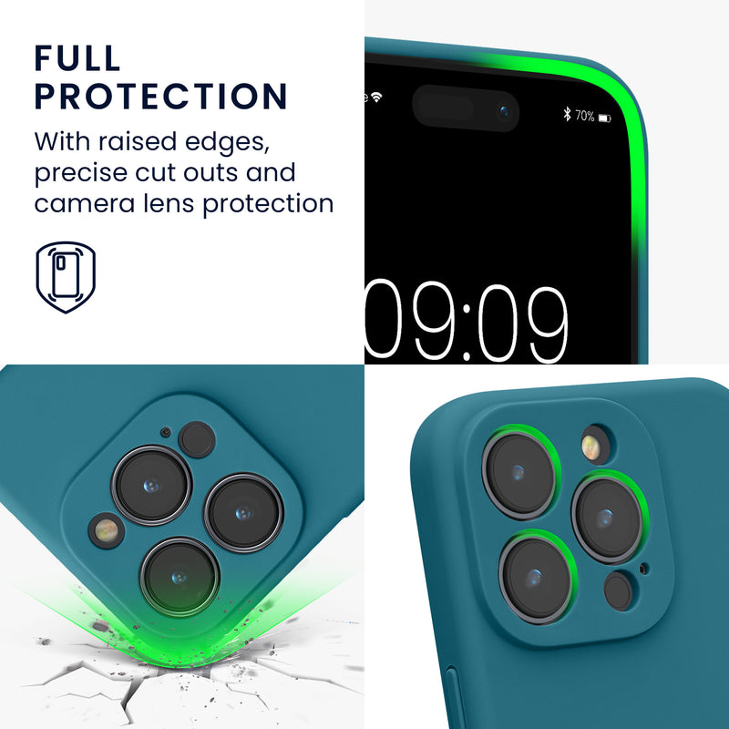 kwmobile Case Compatible with Apple iPhone 15 Pro - Silicone Rubberized Case - Phone Case - Mobile Phone Cover